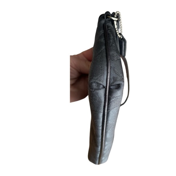 Coach Gray/Silver Logo Wristlet
